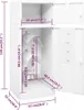 vidaXL Armadio a sella bianco 53x53x140 cm acciaio Anteprima dell’immagine prodotto 7
