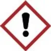 A hazard symbol with an exclamation mark inside a red diamond. Produktbild-Vorschau