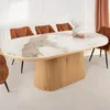 riess-ambiente Ovaler Esstisch UNIQUE 200cm weiß braun Produktbild-Vorschau 1