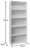 CASARIA® Bücherregal 5 Fächer 190x60x28cm Höhenverstellbare Produktbild-Vorschau 6