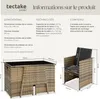 Salon de jardin LAUSANNE 2 places - marron naturel Voir les images du produit 6