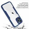 A phone case is shown falling onto a cracked surface, illustrating its protective qualities. Produktbild-Vorschau