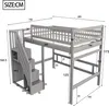 Sweiko posteľ z masívu 140x200, schody s úložnou skriňou, Náhľad obrázku produktu 6