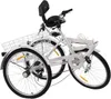Vélo pliable à trois roues de 24 pouces pour adultes, avec Voir les images du produit 4