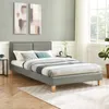 Polsterbett Doppelbett CELINE grau, 120 x 200 cm, inklusive Produktbild-Vorschau 2