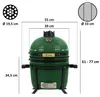 BBQ-Toro Kamado Grill Holzkohlegrill Ø 39 cm "SHIRO" mit Produktbild-Vorschau 7