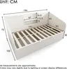 Lit de jour hydraulique Merax 90 x 190 cm, lit en bois avec Voir les images du produit 9