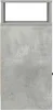 A front view of a concrete gray nightstand with a rectangular opening at the top and a small black handle on the right side. Voir les images du produit