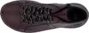 A top-down view of a burgundy leather boot with black and white laces. Produktbild-Vorschau