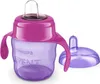 A baby's sippy cup with handles and a separate lid. Voir les images du produit