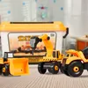 Relaxdays Veicoli da cantiere per bambini, set da 6 pezzi, Anteprima dell’immagine prodotto 2