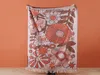 BELIANI Decke Rot Braun Beige 130 x 170 cm Blumenmotiv Produktbild-Vorschau 4