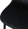 A close-up view of a black velvet chair seat and part of the backrest. Produktbild-Vorschau