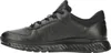 A side view of a black leather sneaker. Podgląd zdjęcia produktu