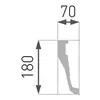 PROVISTON | Stuckleiste | Polystyrol | 70 x 180 x 2000 mm | Produktbild-Vorschau 3
