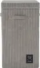 A gray laundry basket with a ribbed texture and a small black label. Podgląd zdjęcia produktu