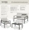 tectake® Sitzgruppe Göteborg mit Tisch Produktbild-Vorschau 5