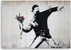 Obraz na płótnie, Banksy Chuligan rzucający bukietem Podgląd zdjęcia produktu 3