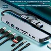 Hub 8-w-2 USB-A i USB-C, stacja dokująca typu C, adapter Podgląd zdjęcia produktu 2