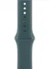 A close-up view of a teal watch band on a white background. Produktbild-Vorschau