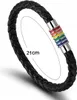 Bracciale LGBT in pelle arcobaleno PL48h Anteprima dell’immagine prodotto 4