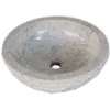 vidaXL Lavabo in marmo 40 cm crema Anteprima dell’immagine prodotto 2