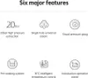 A graphic displaying six major features of a product with icons and text descriptions. Produktbild-Vorschau