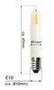 A single LED candle-shaped light bulb with measurement indicators. Produktbild-Vorschau
