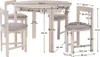 Kondela Essgruppe Domio 1+4 - Weiß Holzoptik / Graubeige Produktbild-Vorschau 3
