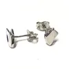 eckige Ohrstecker in 925 Silber rhod matt u pol. Produktbild-Vorschau 4
