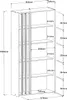 Bibliothèque Bloom-183cm-4 étagères-chêne japonais Voir les images du produit 6