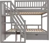 Sweiko Lit superposé en bois massif 140x200cm, Avec Voir les images du produit 12