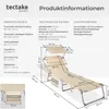 tectake® Chloé skládací lehátko 190 x 68 x 28 cm, s boční Náhled obrázku produktu 12