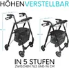 Leichter Indoor Rollator IR10+ Schwarz - Wohnungsrollator Produktbild-Vorschau 6