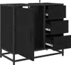 vidaXL Armadietto da bagno con porta in rovere nero 65 x 33 Anteprima dell’immagine prodotto 5