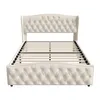 Letto imbottito 160x200cm con rete a doghe, letto a molle Anteprima dell’immagine prodotto 14