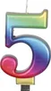 Zahlenkerze 5 Regenbogen Produktbild-Vorschau 1