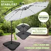 tillvex Alu Ampelschirm Grau LED Solar Ø 300 cm mit Kurbel Produktbild-Vorschau 6