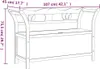vidaXL Sitzbank Grau 107x45x75,5 cm Massivholz Tanne -  Produktbild-Vorschau 7