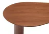Schreibtisch mit abgerundeter Form - Nussbaumfurnier - Produktbild-Vorschau 3