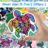 100 Stück Sea Turtle Stickers, Wasserdichte Vinyl Produktbild-Vorschau 3