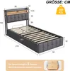 UnboxG Polsterbett 90x200cm mit USB, Jugendbett Einzelbett Produktbild-Vorschau 7