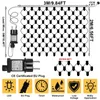 Diagram showing the dimensions and features of an LED light net. Produktbild-Vorschau