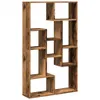 A wooden bookshelf with an antique wood finish. Produktbild-Vorschau