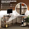 HOMCOM L-förmiger Schreibtisch 168 x 120 cm Eckschreibtisch Produktbild-Vorschau 4