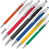 7 Touchpen Kugelschreiber aus Metall / gummiert / 7 Produktbild-Vorschau 1