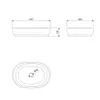Sapho Priori - Lavabo 600x400 mm, senza foro per Anteprima dell’immagine prodotto 5