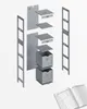 An exploded view of a bathroom cabinet, showing its components and assembly instructions. Náhled obrázku produktu