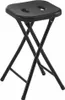A black folding stool is shown against a white background. Anteprima dell’immagine prodotto