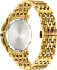 The back of a gold-colored watch with a metal band. Produktbild-Vorschau
